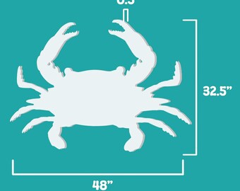 PVC Crab Wall Art: Coastal Nautical Decor for Patio or Beach House