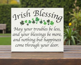 Irish Blessing Sign: St Patrick's Day Decor, Irish Prayer