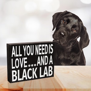 Black Lab Wooden Sign: Dog Mom Gift, USA Handcrafted