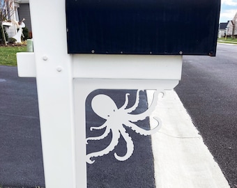 Octopus Mailbox Bracket: Weather Resistant Beach House Decor