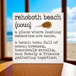 Rehoboth Beach Gift, Rehoboth Beach Sign, Delaware Souvenirs, Rehoboth Beach Decor, Delaware Gifts