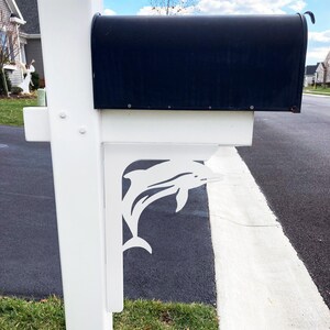 Dolphin Mailbox Bracket: Weatherproof PVC Porch Decor