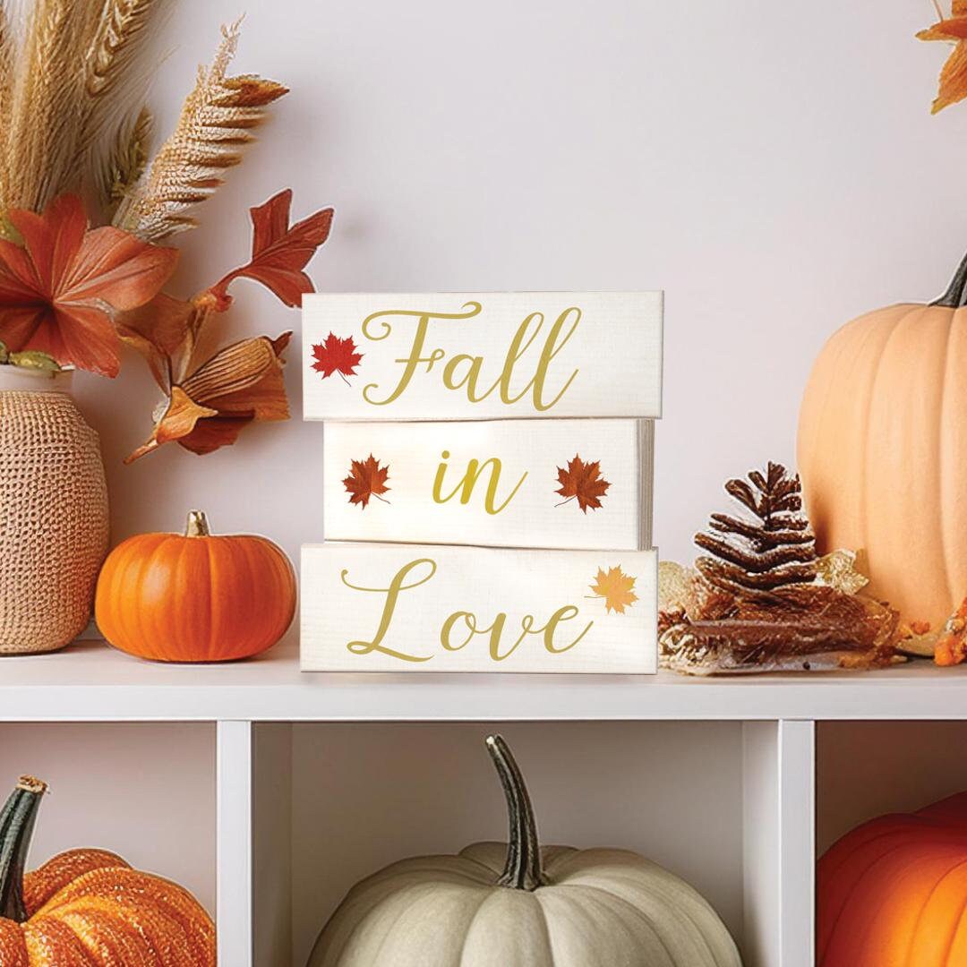 Fall in Love Signs Fall Decor, Fall Decorations Fall Bridal Shower Table Decor, Fall Wedding ...