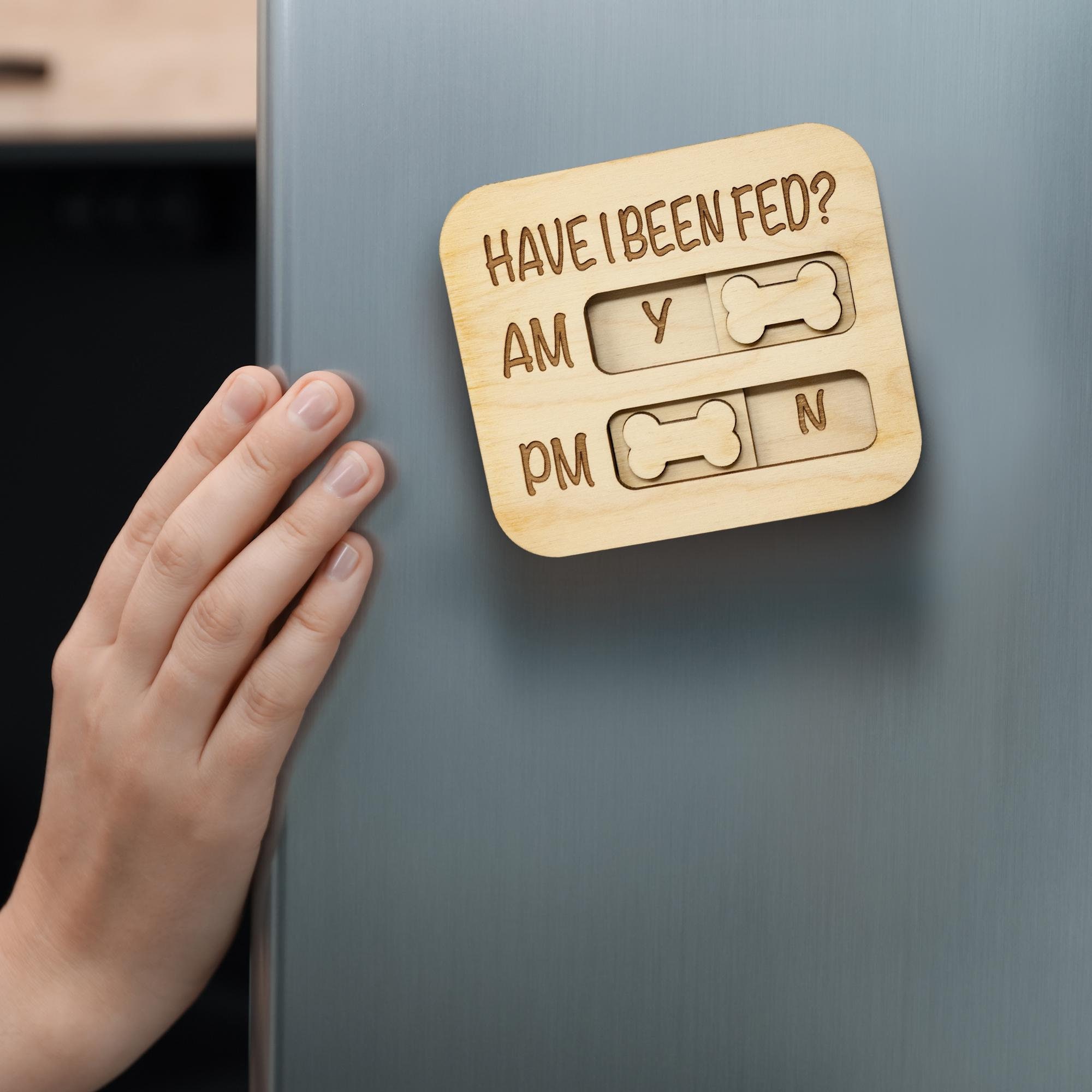 Dog Feeding Reminder Magnet: AM/PM Tracker, Pet Care Chart, Have I Been Fed - België