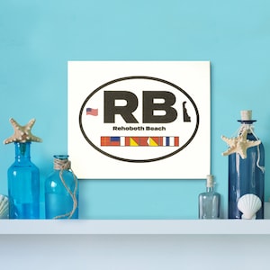 Rehoboth Beach Delaware Gifts, Rehoboth Beach Delaware Souvenirs, Rehoboth Beach Delaware Sign, Delaware Decor, Rehoboth Nautical Flag Sign