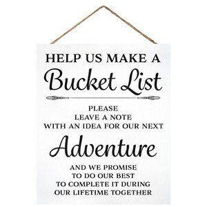 Bucket List Sign Wedding Bucket List Wedding Signs Bucket - Etsy
