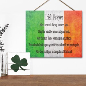 May the Road Rise Up To Meet You Irish Blessing Sign, Irish Decor, St Patricks Day Decor, Celtic Gifts, Irish Prayer Sign, Irish Gifts