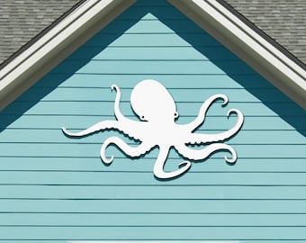 Outdoor Octopus Wall Art: Durable PVC Coastal Decor