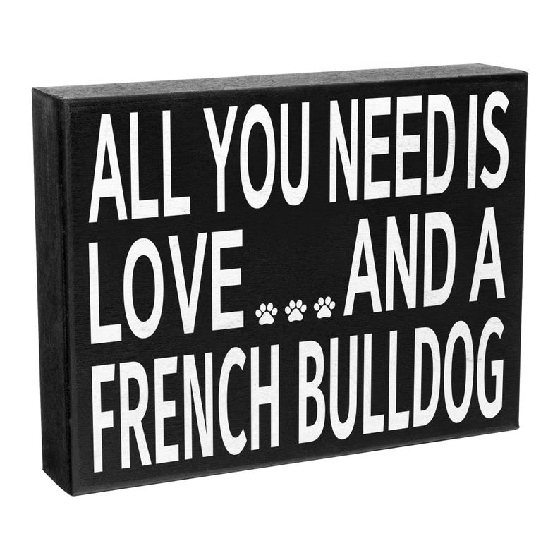 French Bulldog Wood Sign: Frenchie Dog Mom Gift image 2