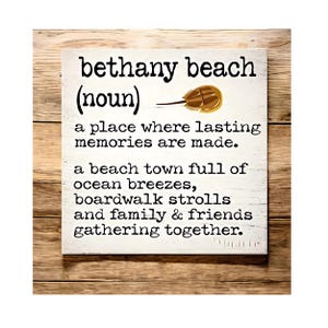 Bethany Beach Delaware Gifts, Bethany Beach Delaware Signs, Delaware Souvenirs, Delaware Decor, Delaware Pride, Bethany Beach Signs