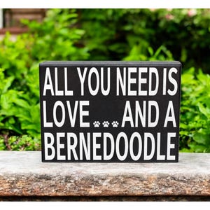 Bernedoodle Mom Gift: Handmade Wood Sign, Dog Lover Decor