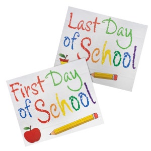First Day of School Sign, Back To School Sign, Reversible First and Last Day of School, Reusable School Sign, School Photos Prop