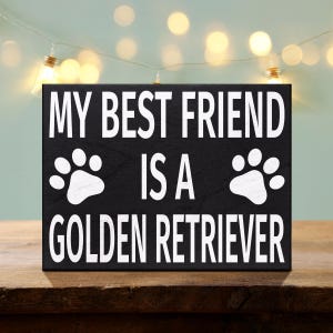 Golden Retriever Gifts, Love and a Golden Retriever Wooden Sign, Golden Retriever Mom, Golden Retriever Decor, Goldie Dog Gift