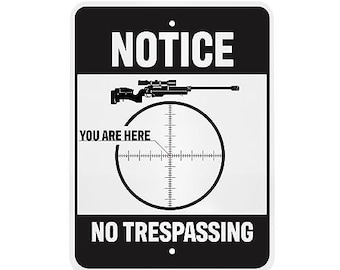 Funny No Trespassing Metal Sign: Sarcastic Man Cave Decor (9x12)
