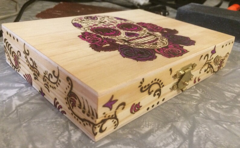 Sugar Skull Playing Card Box