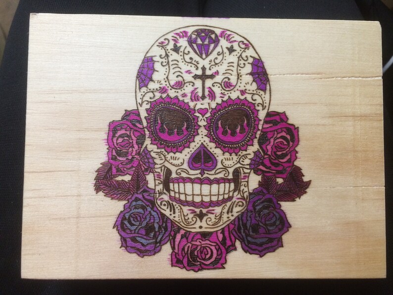 Sugar Skull Playing Card Box