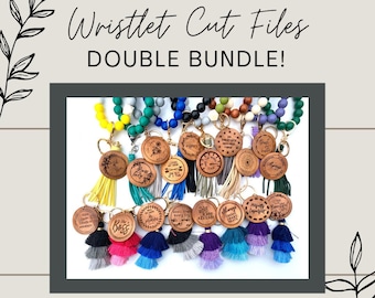 Wristlet SVG Bundle, Lanyard Design SVG, Round Keychain Designs, Wristlet Digital Download, Funny Keychain Design, Laser Cut Files