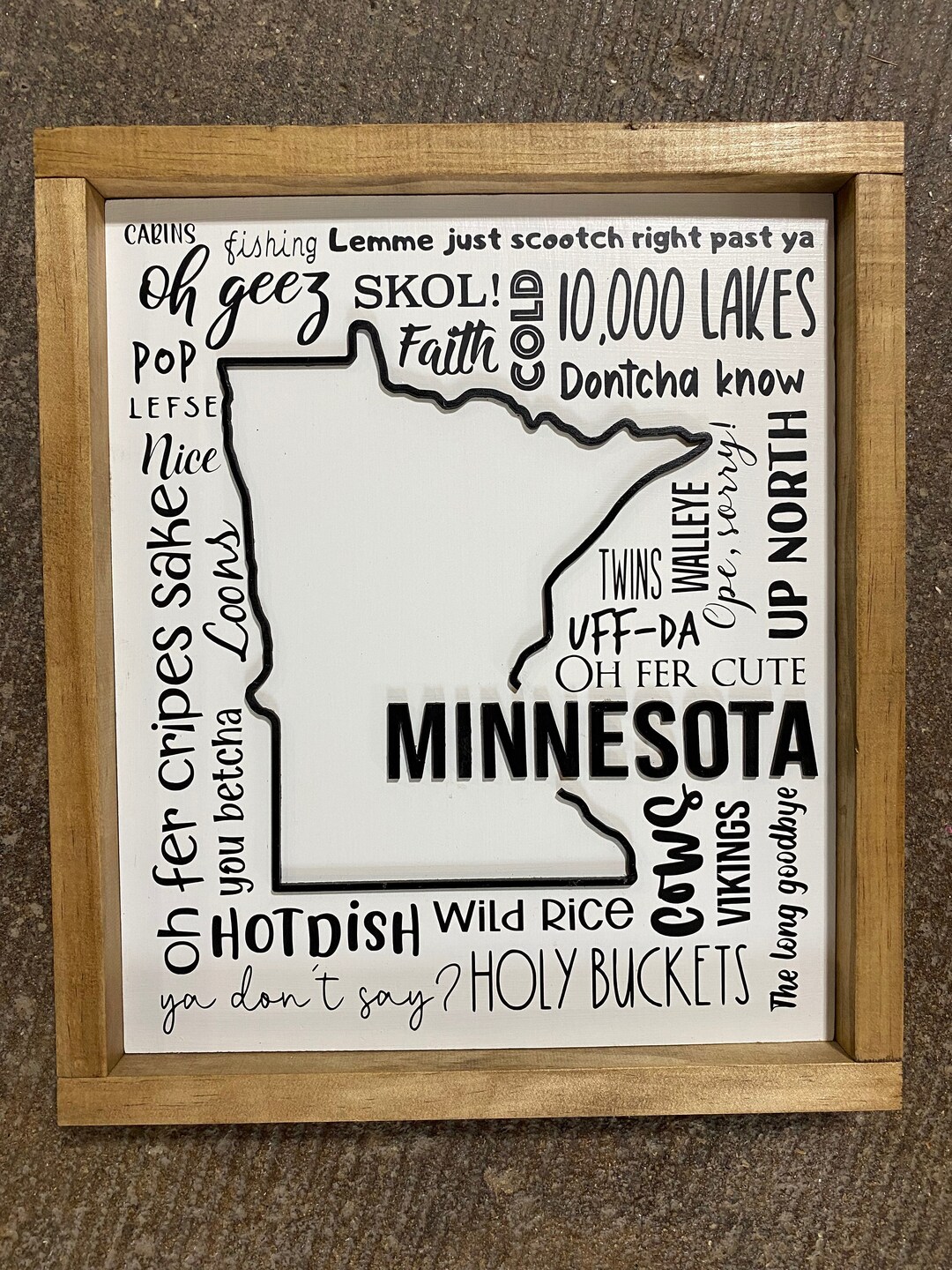 Funny Minnesota Sign, Minnesota Sayings Wall Sign, Midwest Quotes Sign