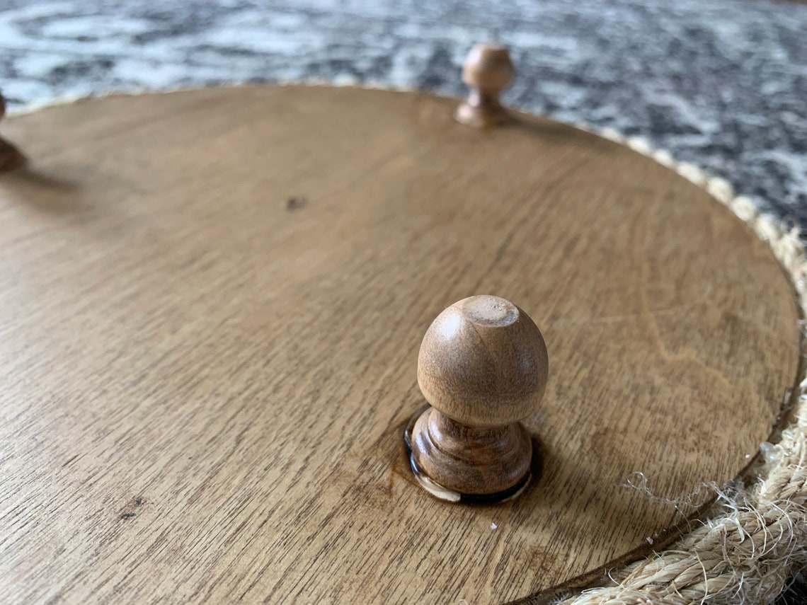 Farmhouse Riser Round Wood Riser Kitchen Tray Rustic Riser Etsy