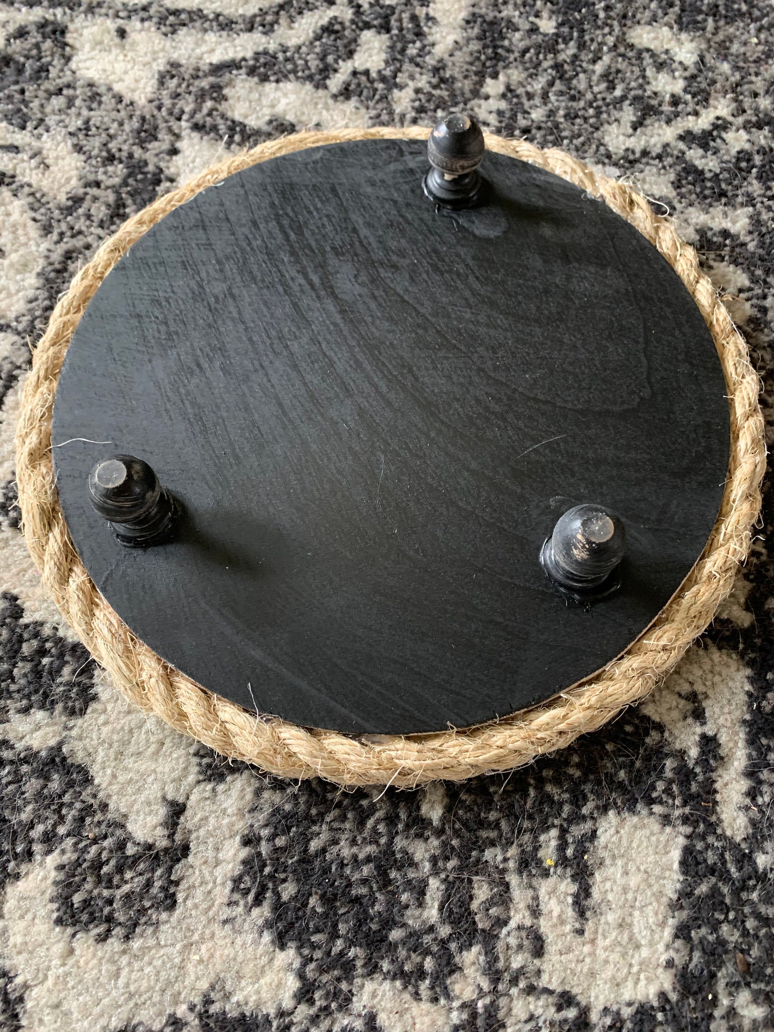 Farmhouse Riser Round Wood Riser Kitchen Tray Rustic Riser Etsy