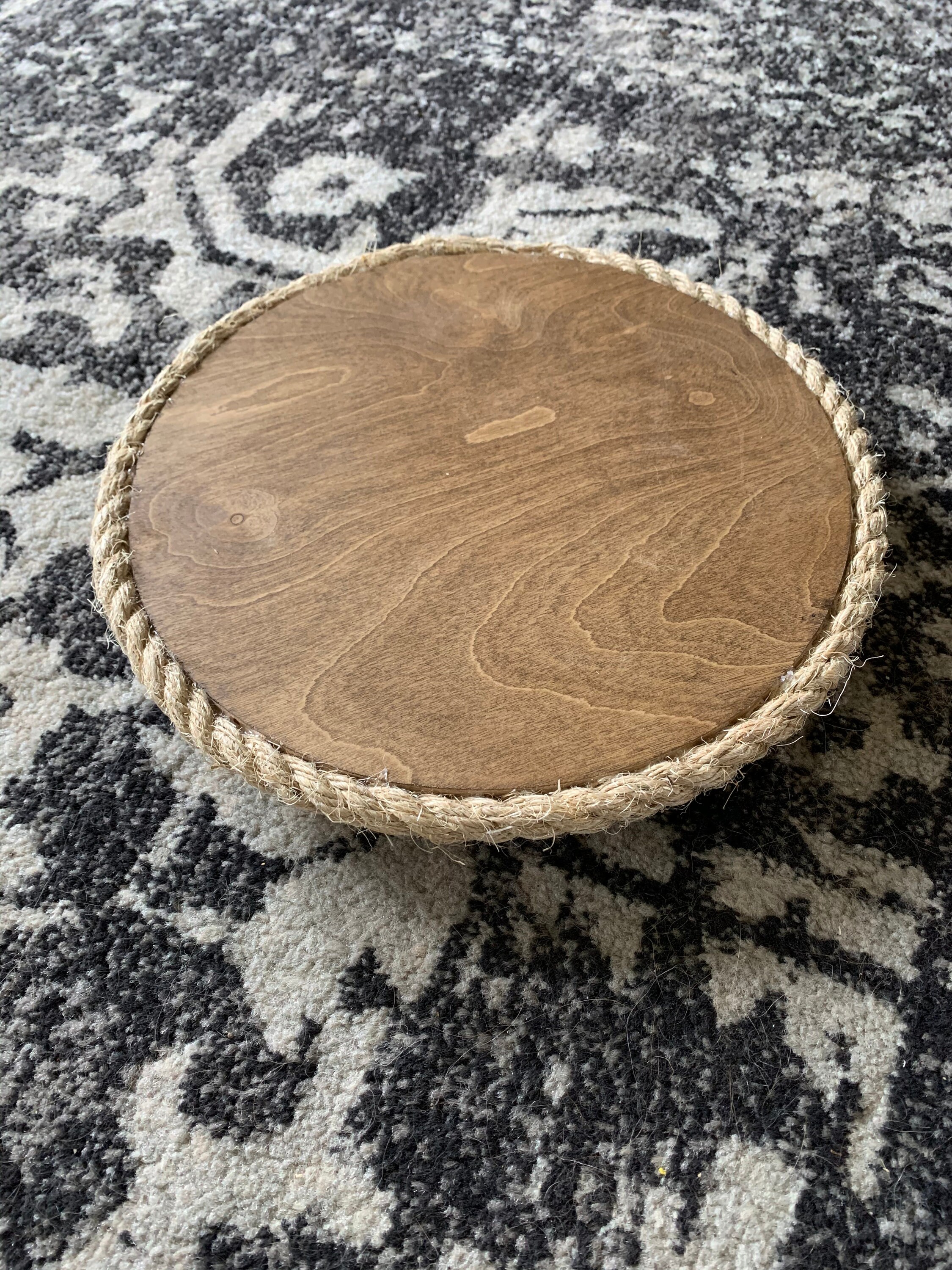 Farmhouse Riser Round Wood Riser Kitchen Tray Rustic Riser Etsy