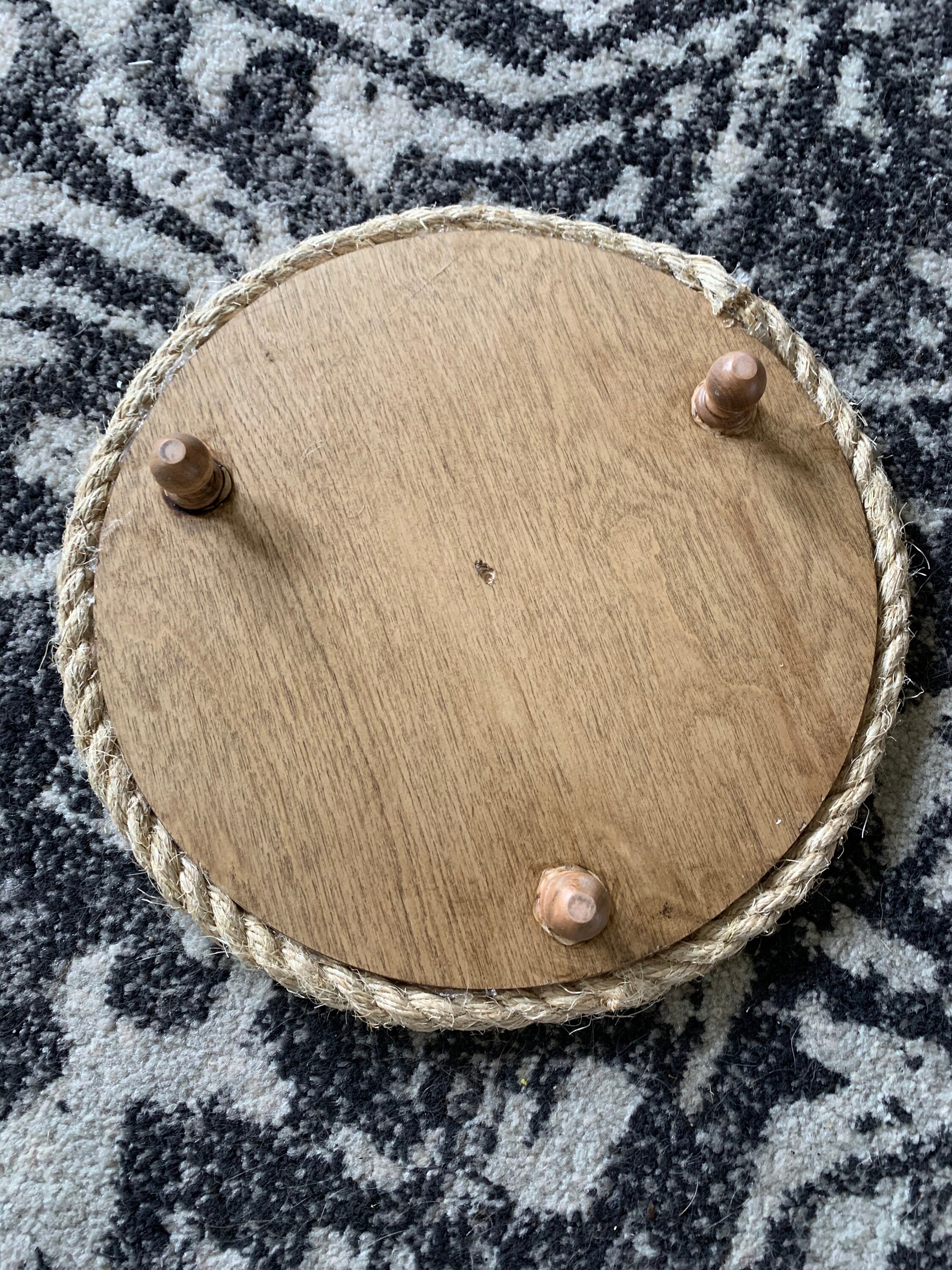 Farmhouse Riser Round Wood Riser Kitchen Tray Rustic Riser Etsy
