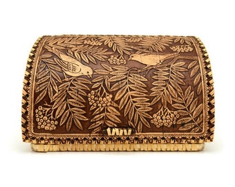 Vintage birch wood bread box / Storage Box / Farmhouse Basket / Kitchen Decor / Handmade