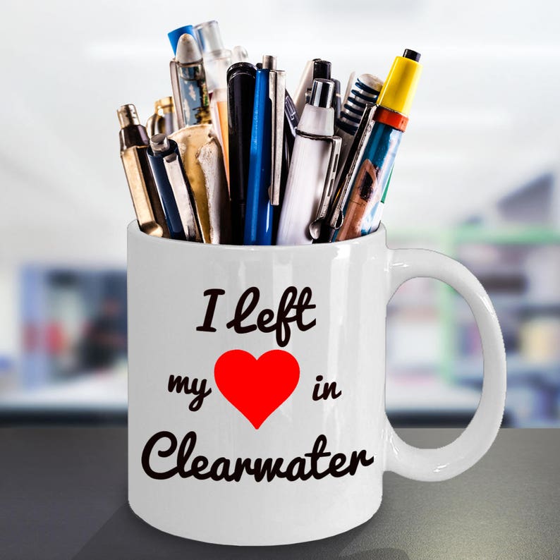Clearwater Beach Mug Clearwater Florida Souvenir Gift I Left My Heart