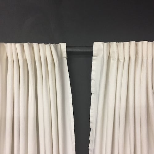 Pair Custom Painters Drop Cloth Curtains Hidden Snap Tabs Etsy