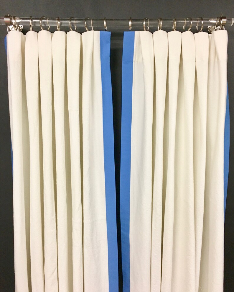 Pair Custom Extra Length Painters Drop Cloth Curtains with Etsy