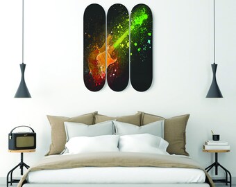 Items Similar To Wolf Wall Art Skateboard Deck Art 3