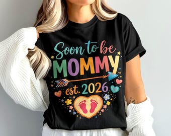 Soon to be Mommy 2026 PNG: Established 2026 New Mom, Pregnancy Announcement, Baby Shower, Digital Instant Download