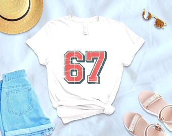 Vintage 67 Meme PNG Football Jersey Style: Digital Instant Download Ready to Print
