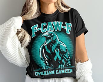 Ovarian Cancer Awareness Crow PNG: Funny F-CAW-F Design (Digital Download)