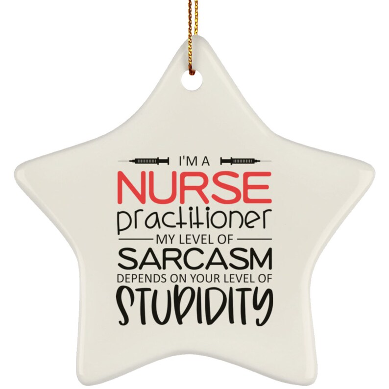 Funny Nurse Practitioner Christmas Ornament Novelty Gifts Etsy