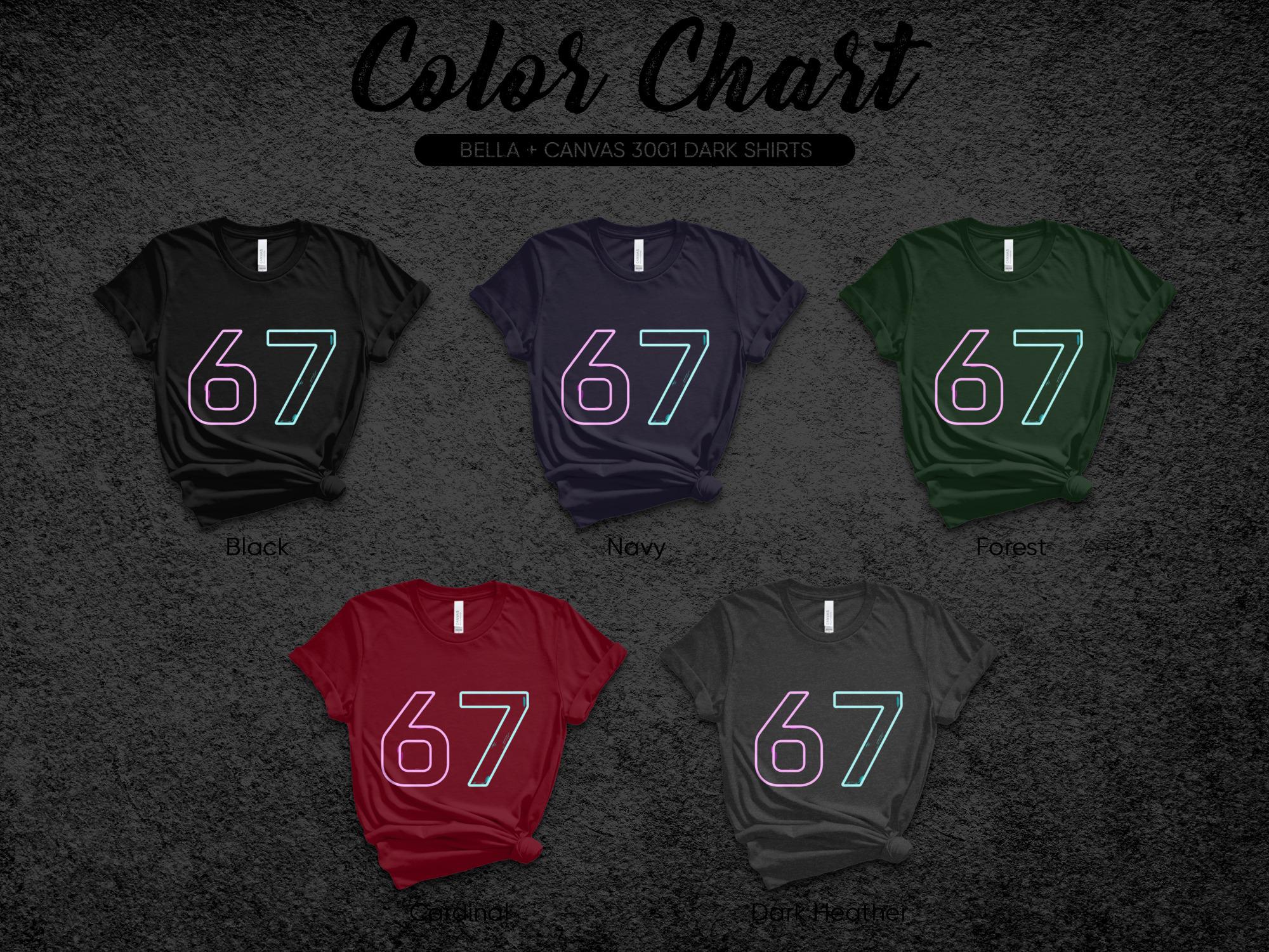 67 PNG: Viral Meme Number Trendy Neon Design Funny Sixty Seven ...
