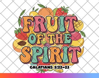 Fruit of the Spirit PNG: Christian Bible Verse Art (Digital Download)
