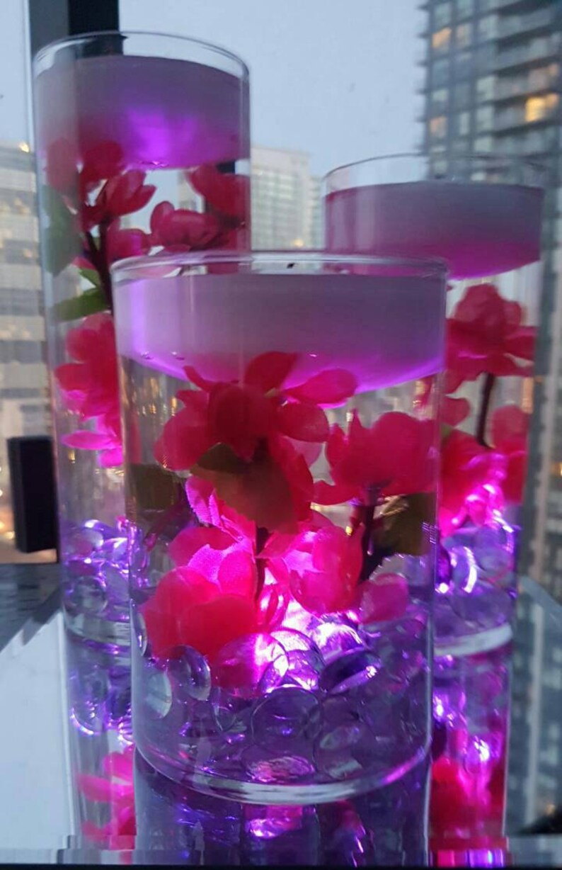 Wedding Centerpiece Floating Candle Centerpiece Pink Decor | Etsy
