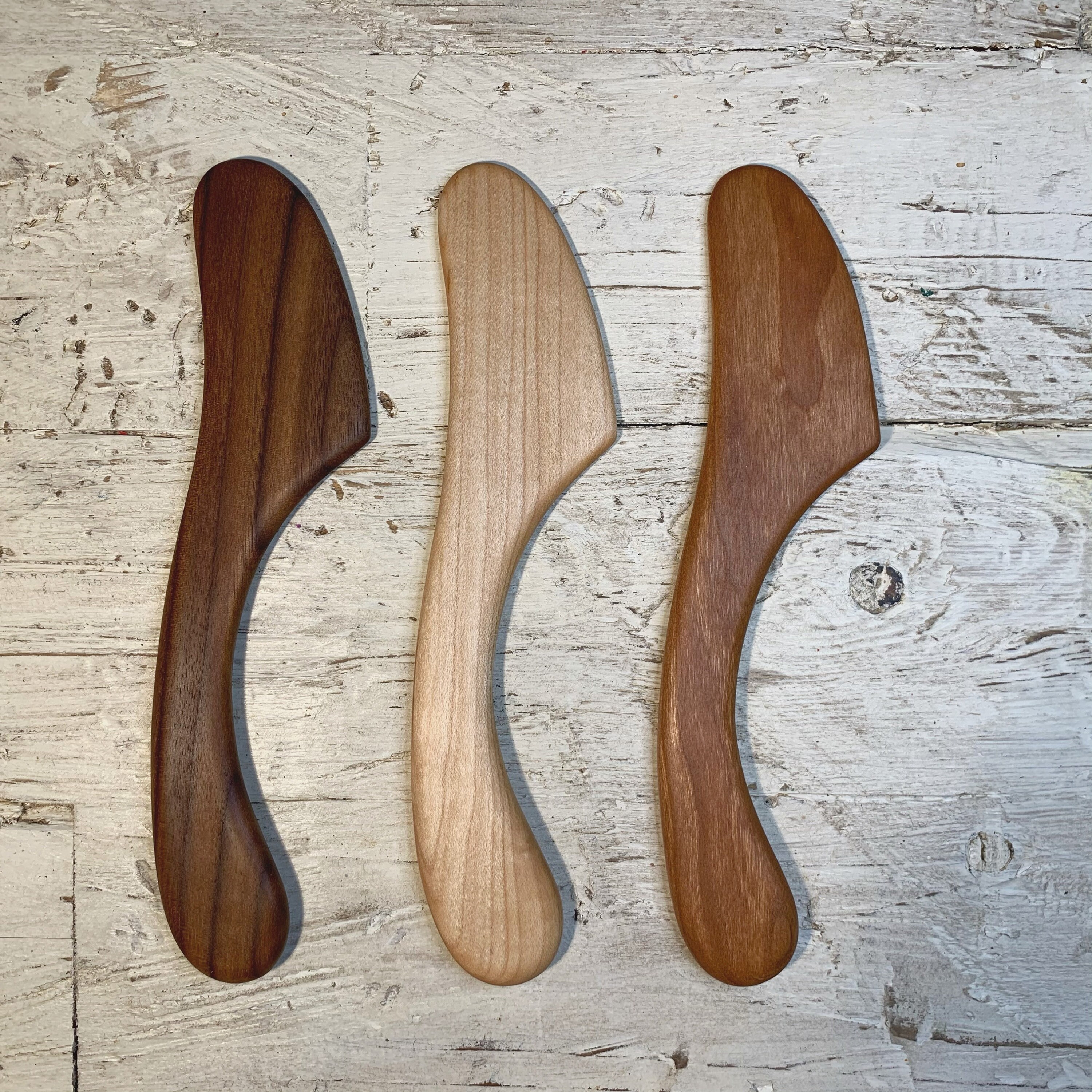 3 hardwood spreader knives Etsy