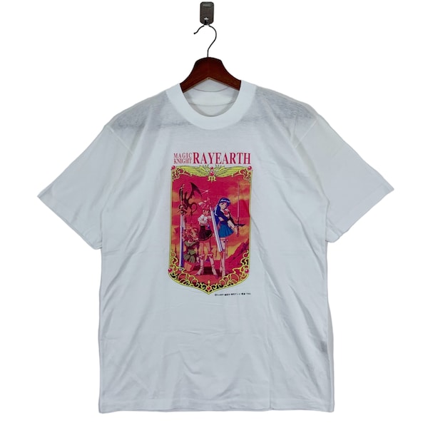 Vintage 90s Magic Knight Rayearth Japanese Manga Tv Series 1994-1995 White Colors Tee