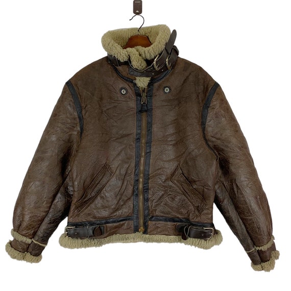 Vintage Golden Bear Shearling Type B-3 Leather Bomber Jacket Vintage Golden Bear Shearling Type B-3 Leather Bomber Jacket