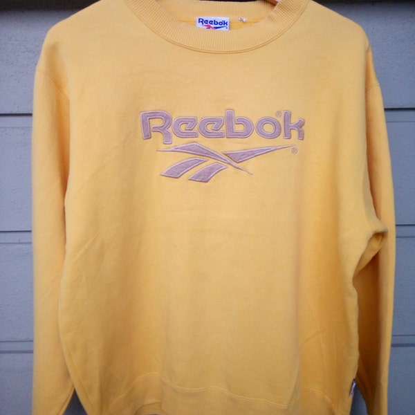 Vintage Reebok Spellout Big logo pullover Sweatshirt, size L