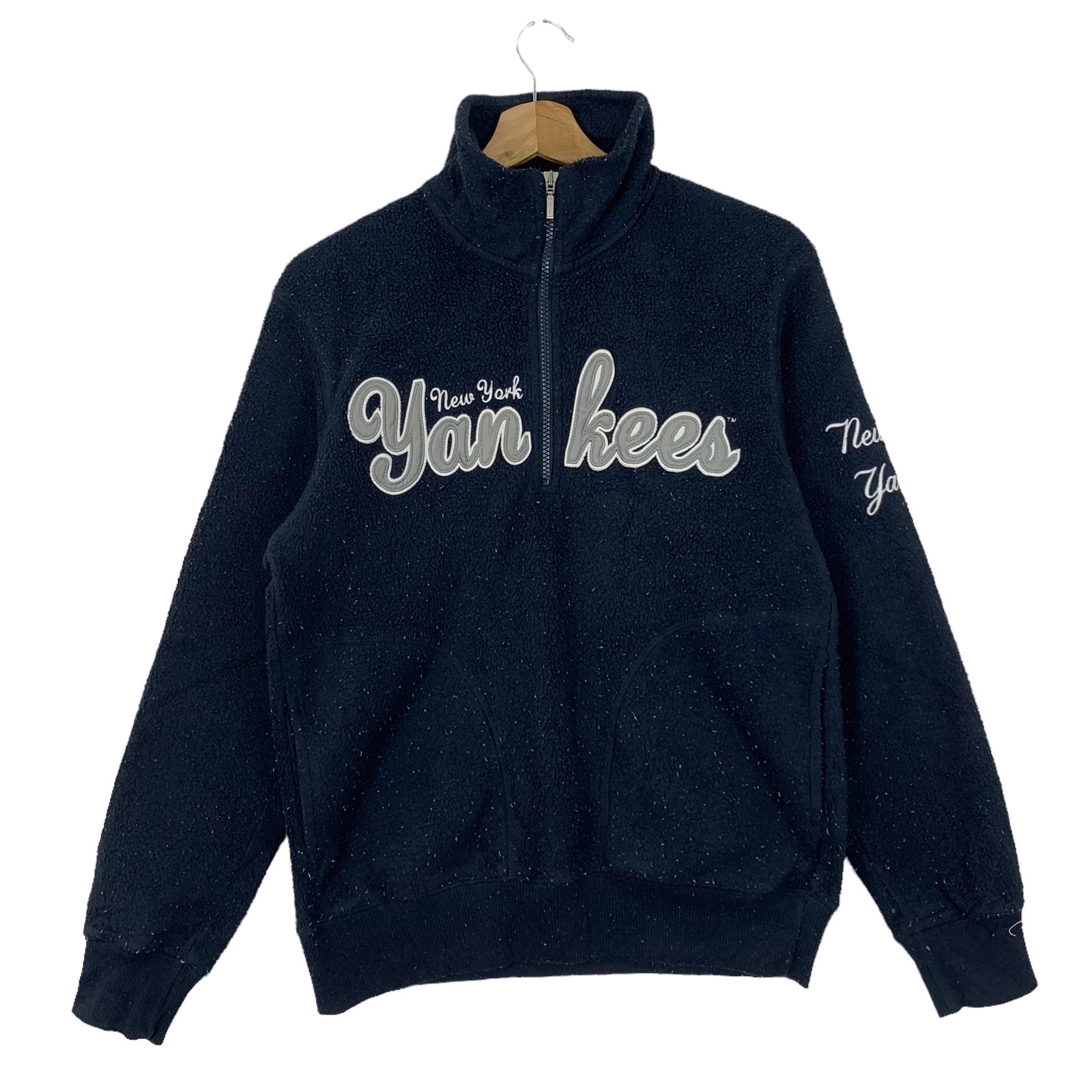 Vintage New York Yankees Mlb Fleece Sweater Jacketmen Etsy UK
