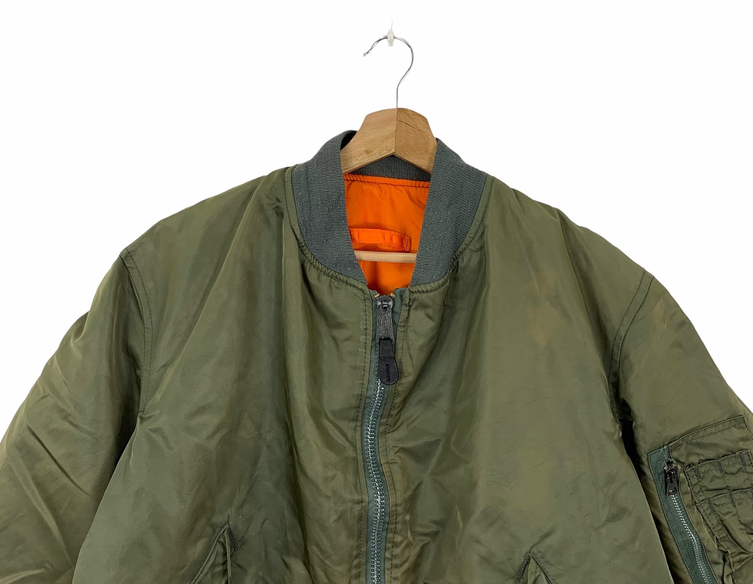 Vintage Alpha Industries Bomber MA Zipper Jacket - Etsy Canada Vintage Alpha Industries Bomber MA Zipper Jacket - Etsy Canada
