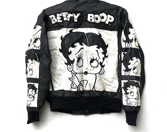 Vintage 90'S Betty Boop Cartoon Leather Jacket