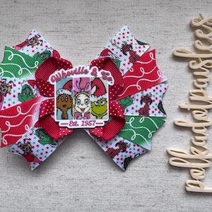 Grinch Hairbow- Grinch Hairbows- Grinch Bows- How The Grinch Stole Christmas- Grinch- Grinch Accessories- Grinch & Cindy Lou Hairbows-
