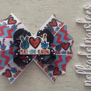 Dr. Seuss Hairbow- Dr. Seuss Hairbows- Dr. Seuss Hairbows- Read Across America- Dr. Seuss Bows- Dr. Seuss Bows- Dr. Seuss - Dr. Seuss Bows-