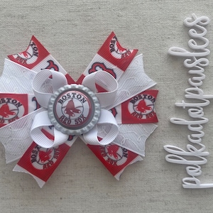 Boston Red Sox Hairbows- Boston Red Sox Hairbows- Red Sox Hairbows- Red Sox Hairbow- Boston Red Sox- MLB Hairbows- MLB Hairbows- MLB Bows-