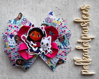 Gabbys Dollhouse Hairbow- Gabbys Dollhouse- Gabbys Dollhouse Hairbows- Gabbys Dollhouse Bow- Gabbys Dollhouse Bow- Gabbys Dollhouse-