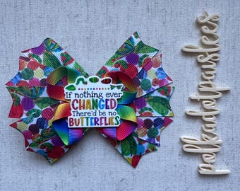 Caterpillar Hairbow- Caterpillar Hairbows- Caterpillar Bows- Caterpillar Hair Accessories- The Very Hungry Caterpillar- Very Hungry Bows-